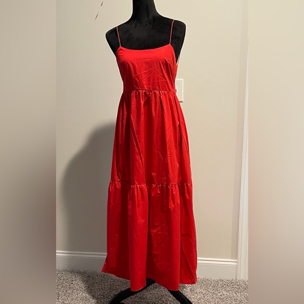 Commense Vibrant Red Maxi Dress